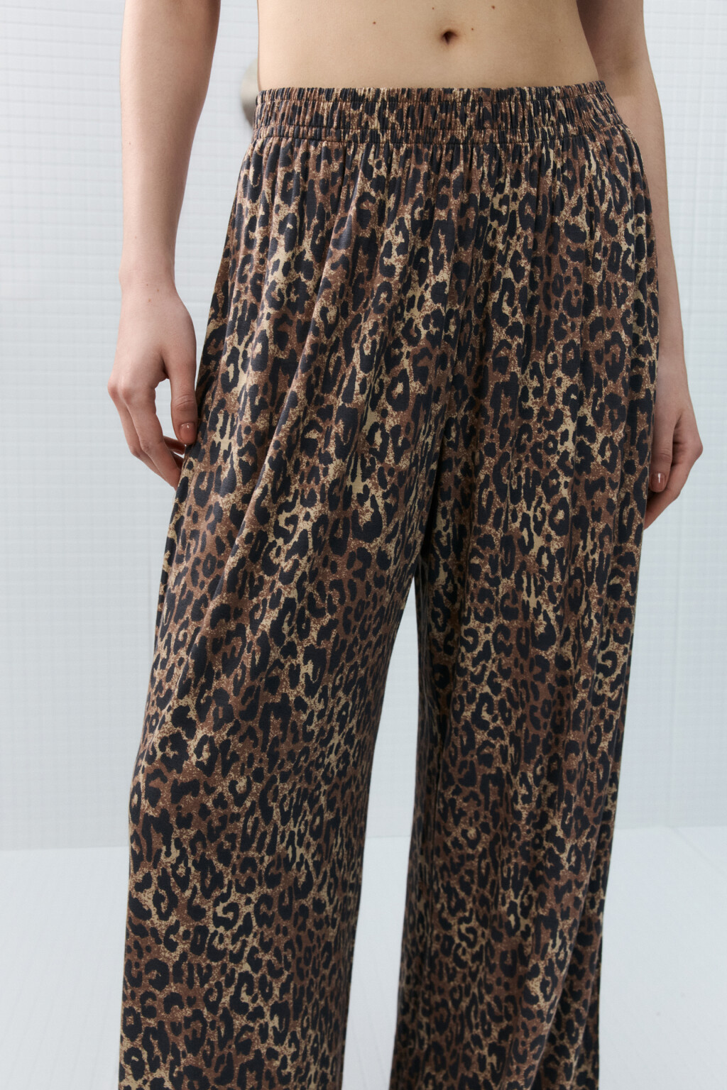 Брюки домашние широкие - цвет мультиколор - 5