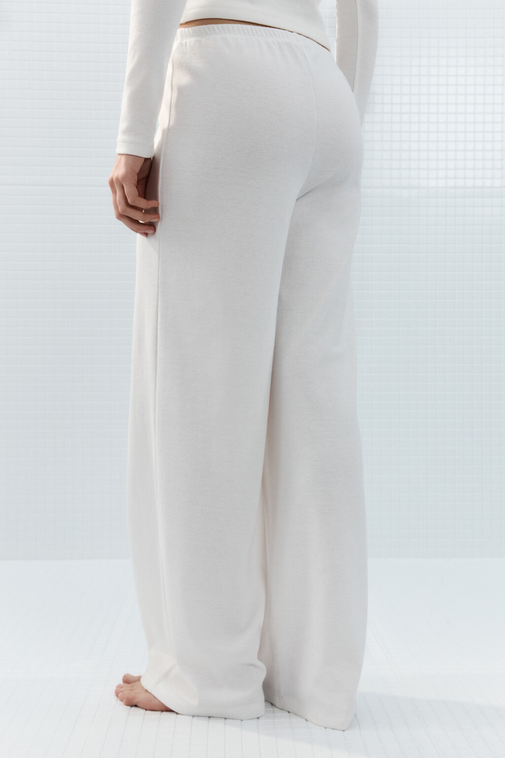 Брюки домашние широкие - цвет ванильный - 3