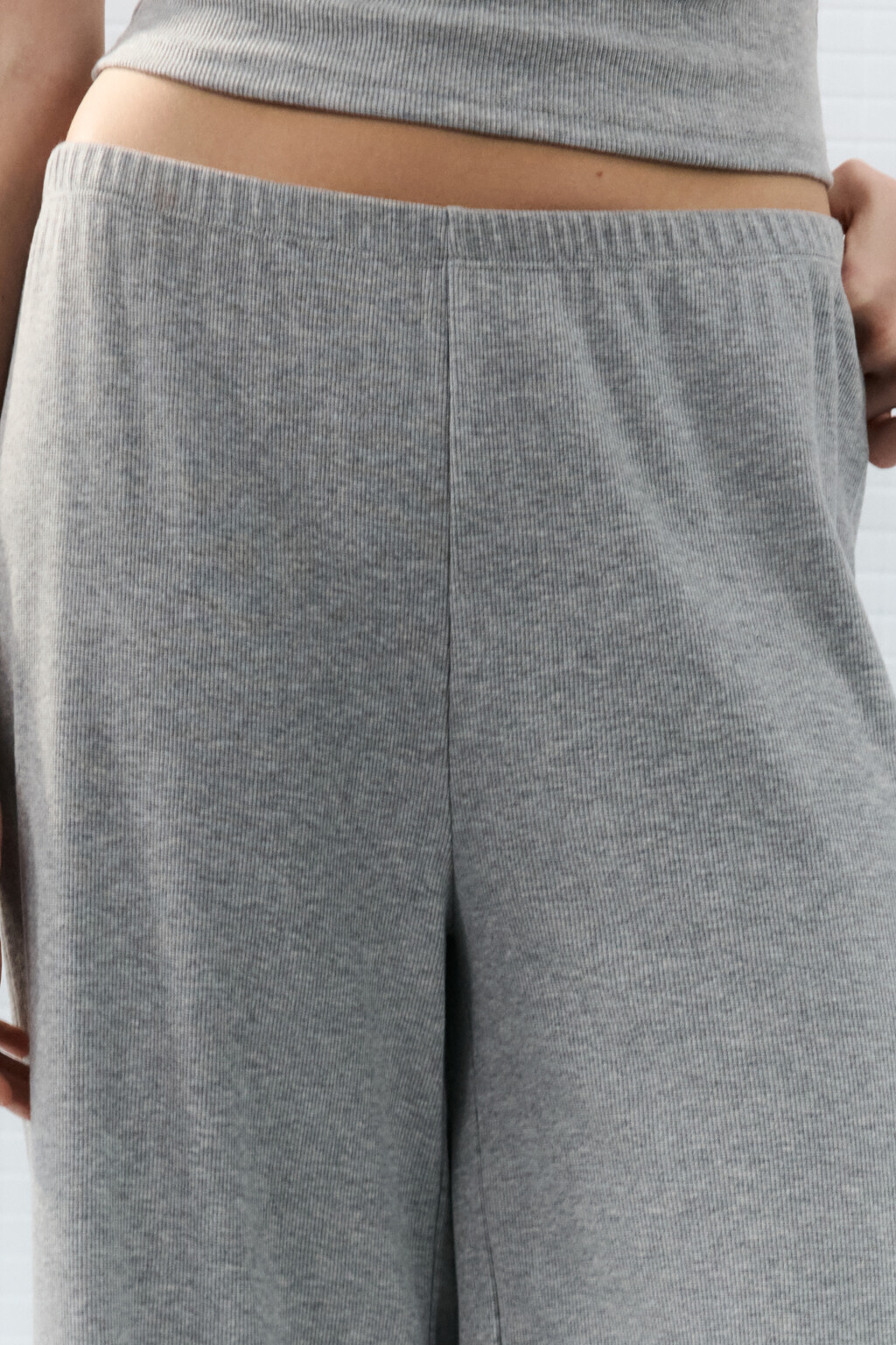 Брюки домашние широкие - цвет серый - 6