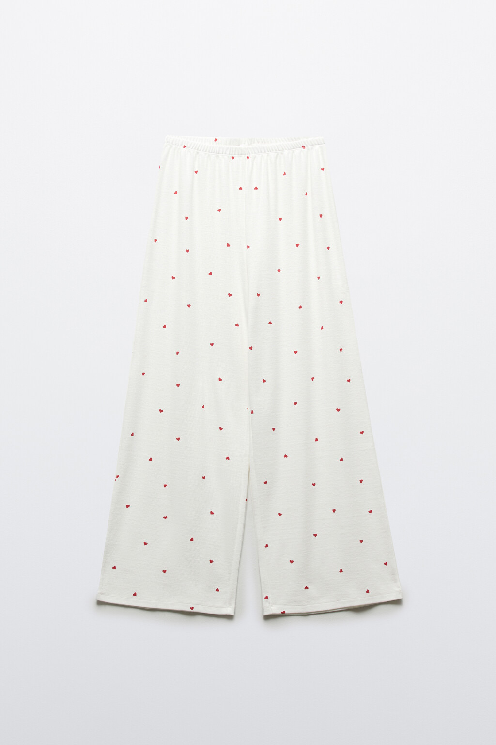 Брюки домашние широкие - цвет красный - 1