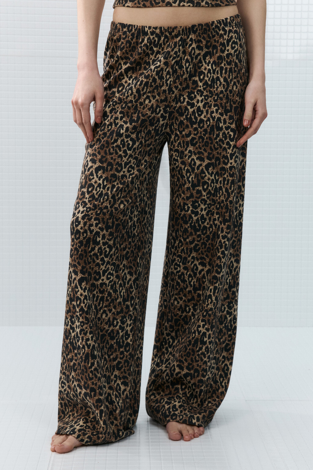 Брюки домашние широкие - цвет мультиколор - 2