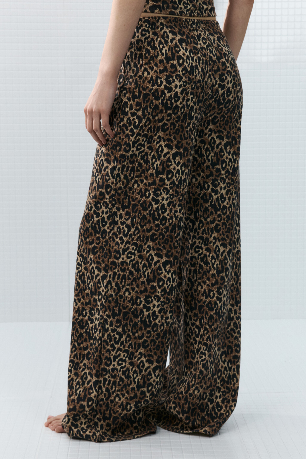 Брюки домашние широкие - цвет мультиколор - 3