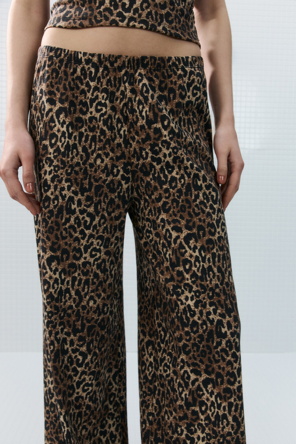 Брюки домашние широкие - цвет мультиколор - 5