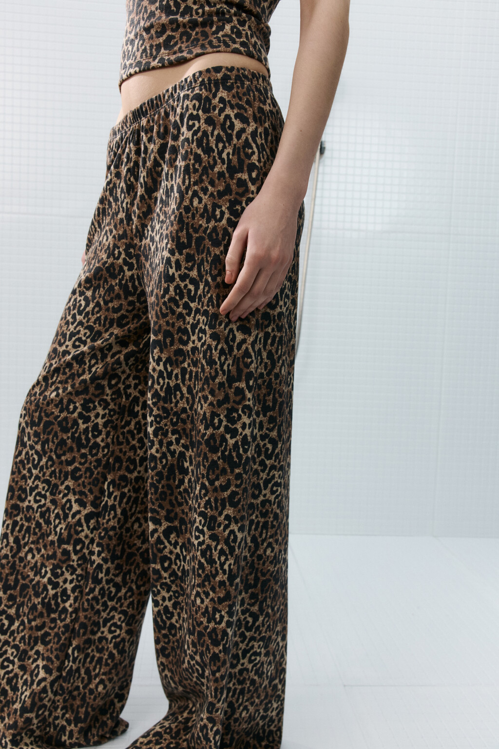 Брюки домашние широкие - цвет мультиколор - 6