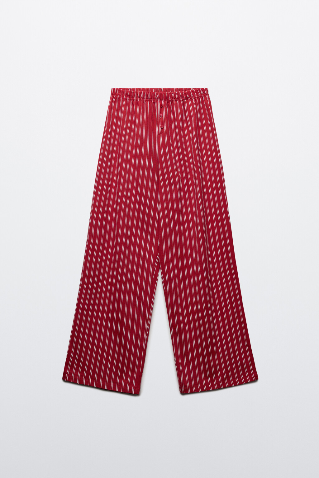 Брюки хлопковые домашние с принтом - цвет красный - 1