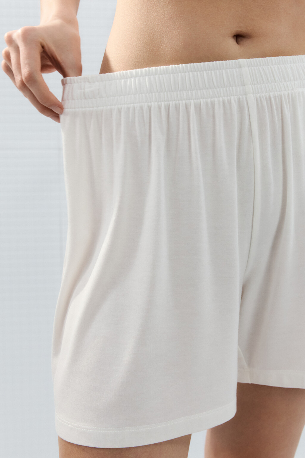 Шорты домашние вискозные со средней посадкой - цвет ванильный - 6