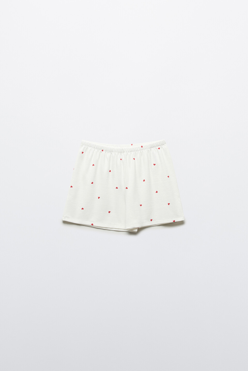 Шорты домашние в рубчик - цвет красный - 1