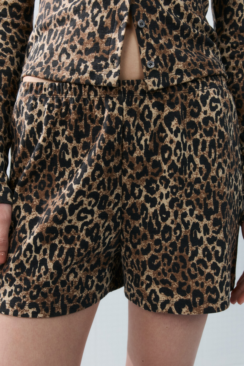 Шорты домашние в рубчик - цвет мультиколор - 5