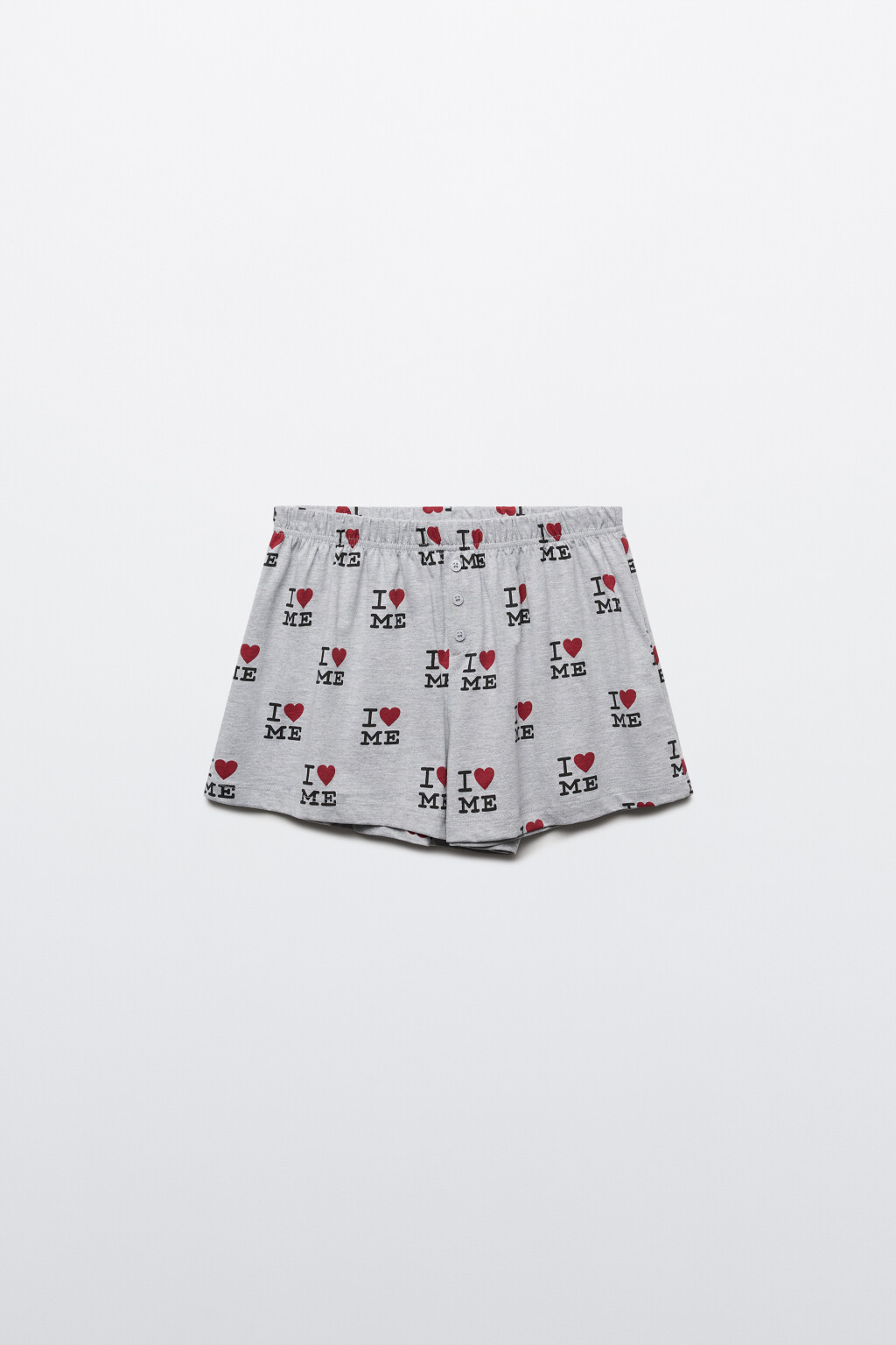 Шорты домашние с принтом - цвет серый - 1