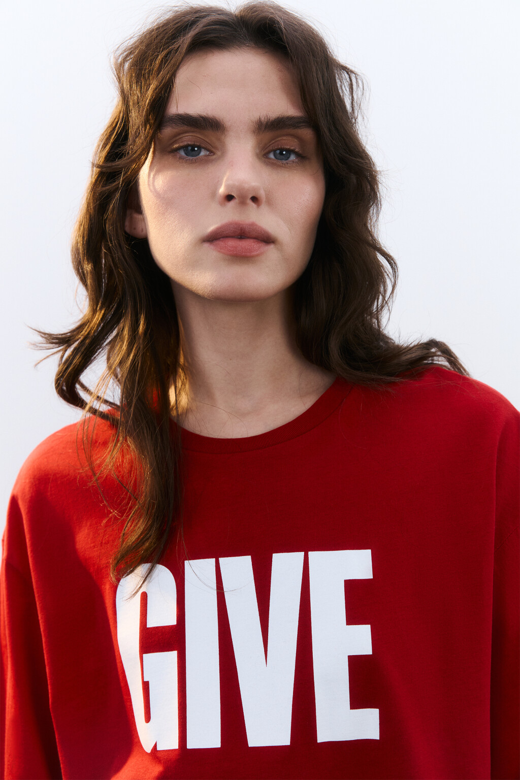 Платье-футболка домашнее хлопковое с принтом - цвет красный - 7