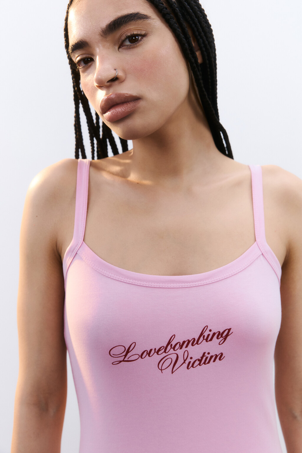 Платье-майка домашнее облегающее с принтом - цвет розовый - 5