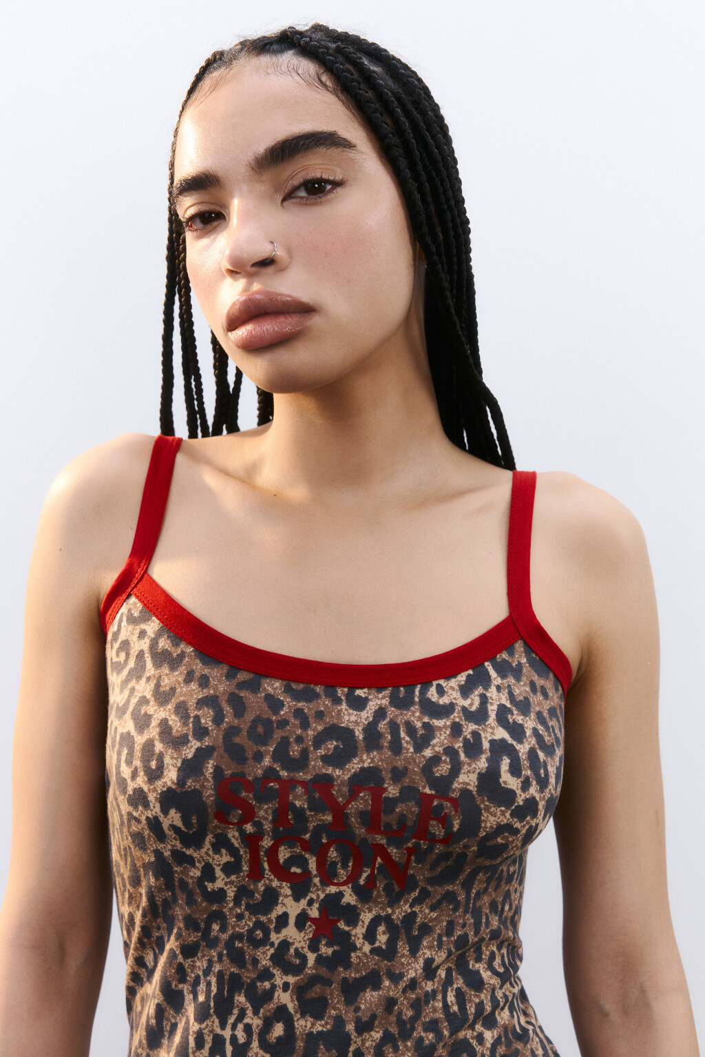 Платье-майка домашнее облегающее с принтом - цвет мультиколор - 6