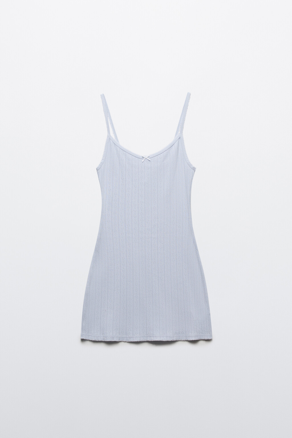 Платье-майка домашнее хлопковое - цвет голубой - 8