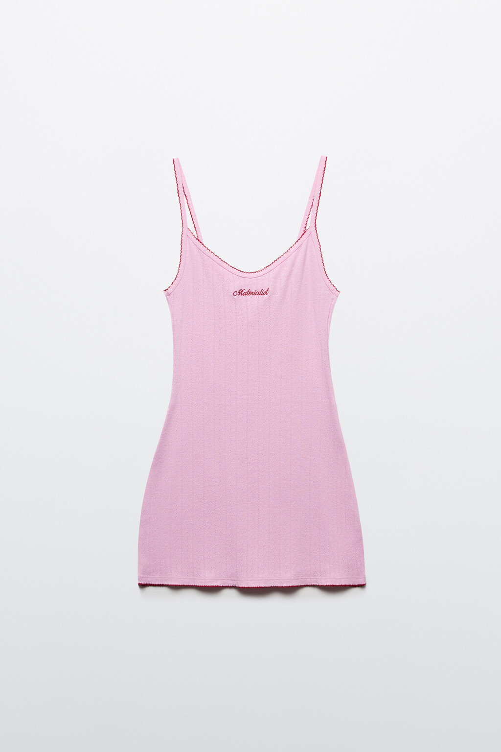 Платье-майка домашнее хлопковое - цвет розовый - 7