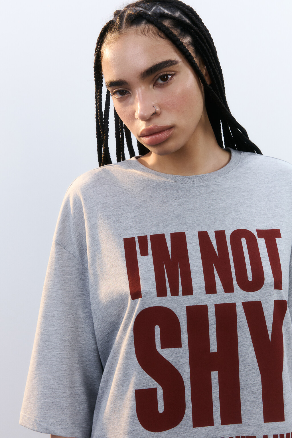 Платье-футболка домашнее с принтом - цвет серый - 7