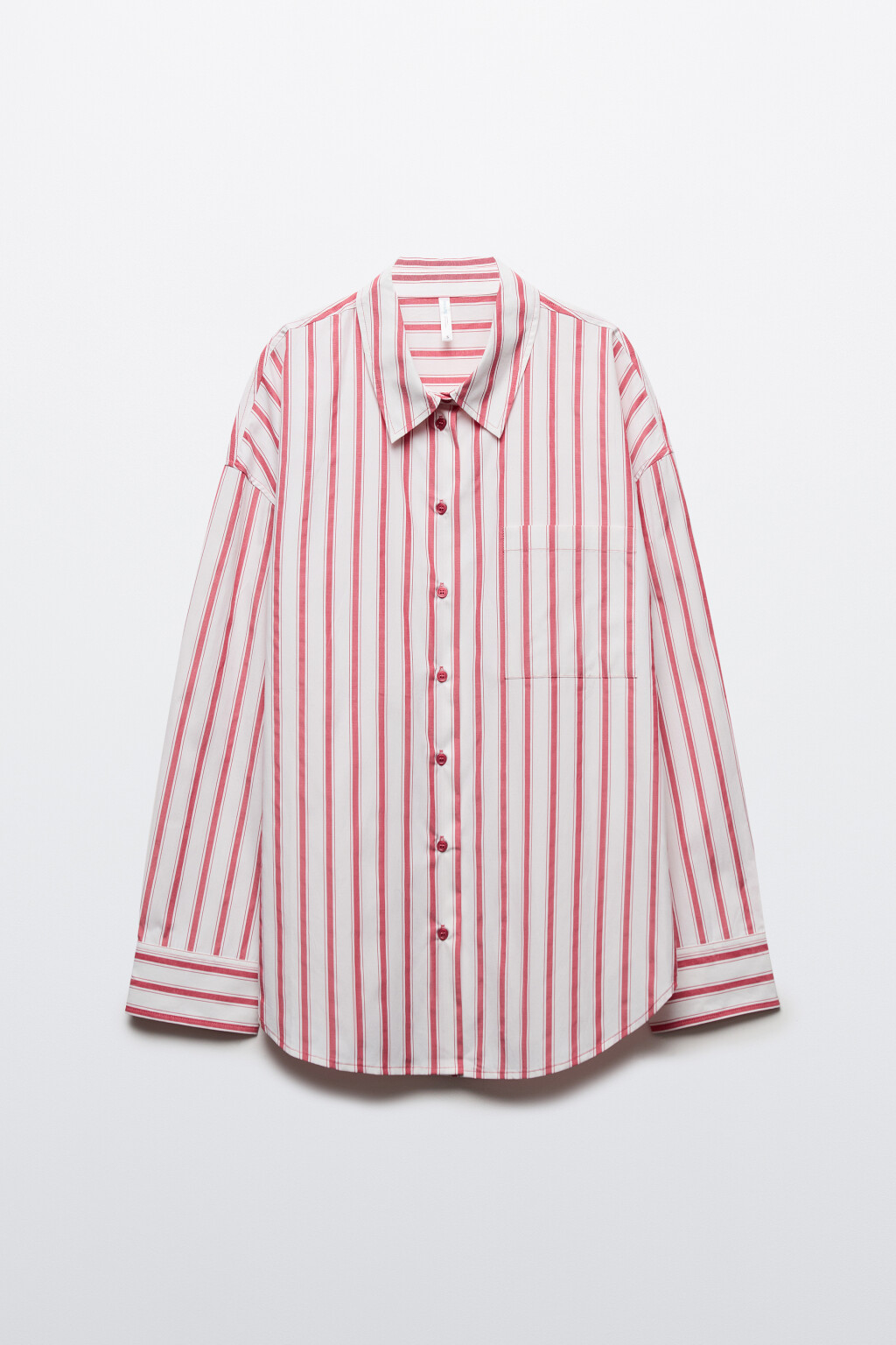 Рубашка домашняя в полоску - цвет красный - 7