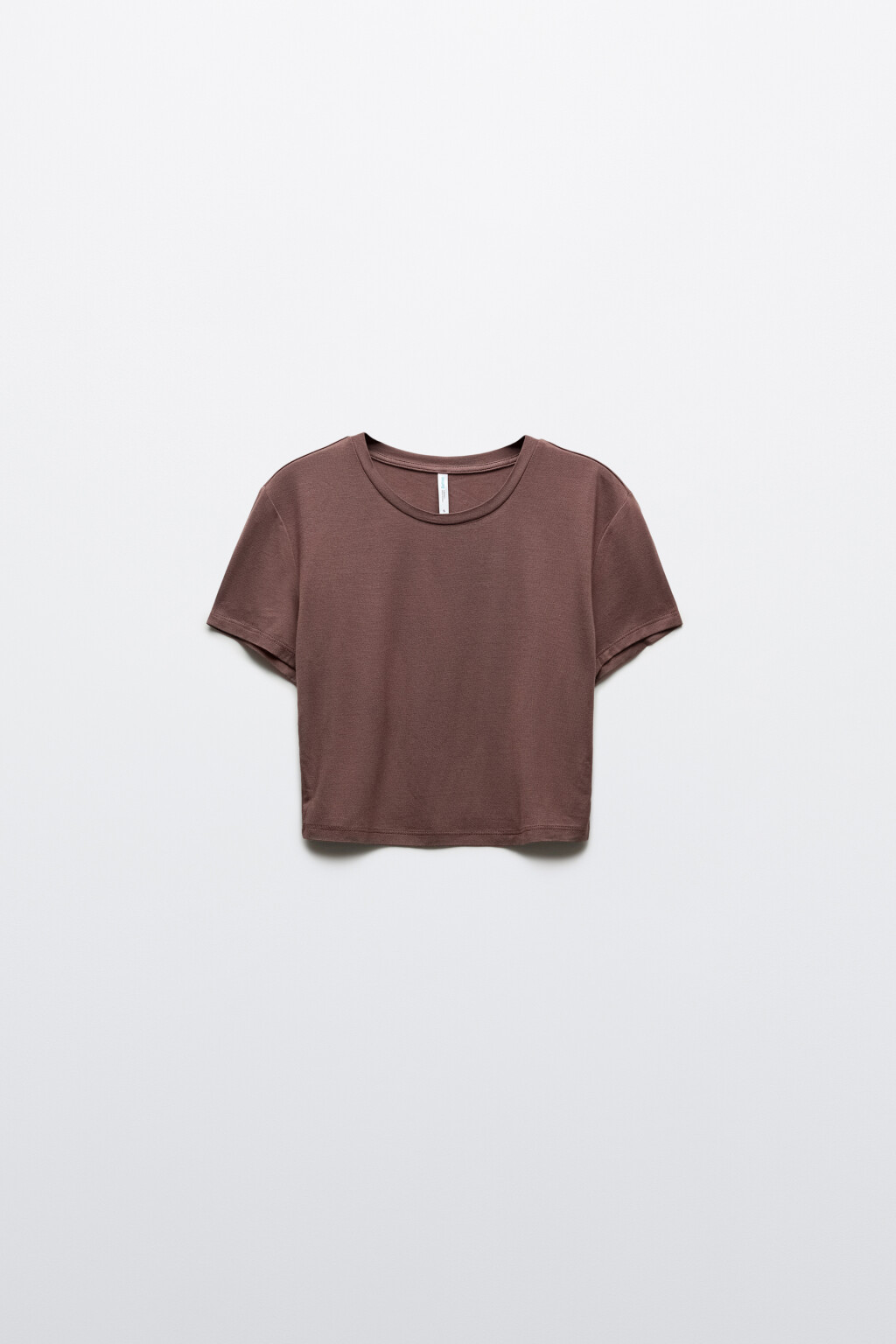 Футболка-топ домашняя укороченная - цвет коричневый - 7