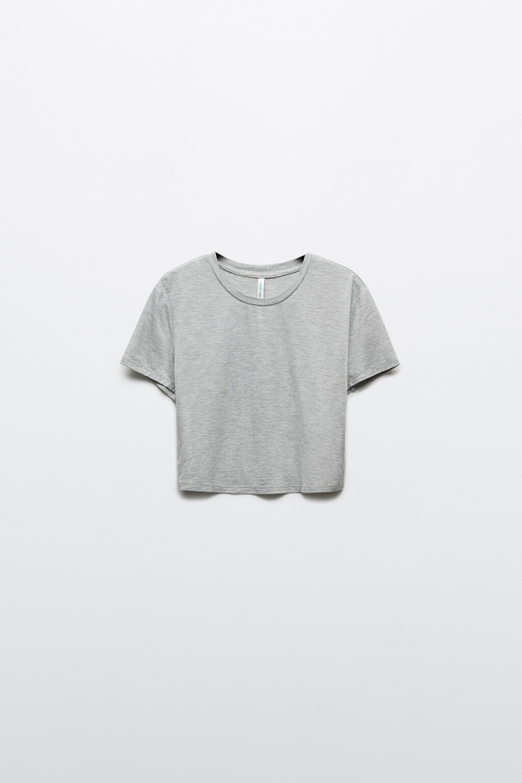 Футболка-топ домашняя укороченная - цвет серый - 8