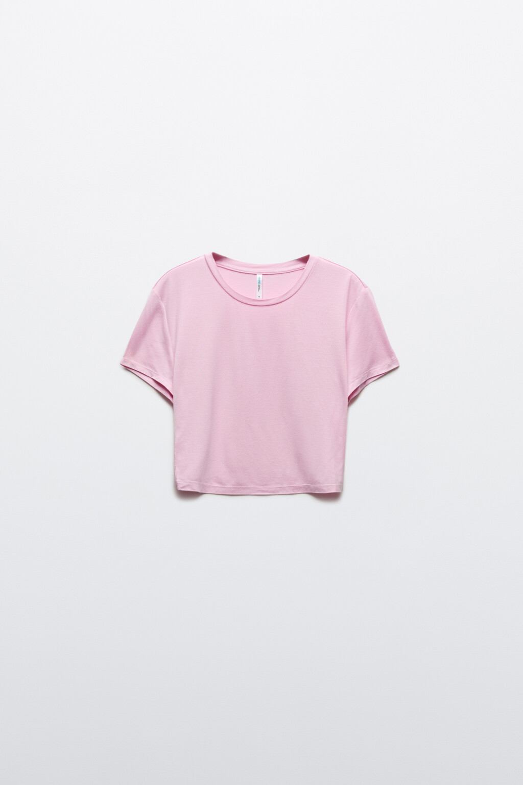 Футболка-топ домашняя укороченная - цвет розовый - 1