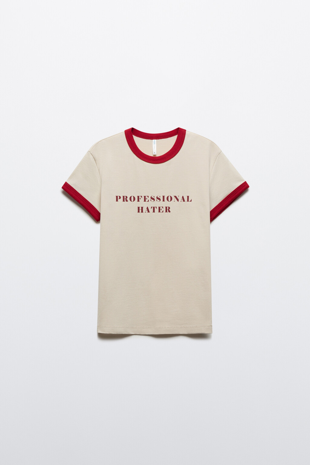 Футболка домашняя облегающая с принтом - цвет бежевый - 1