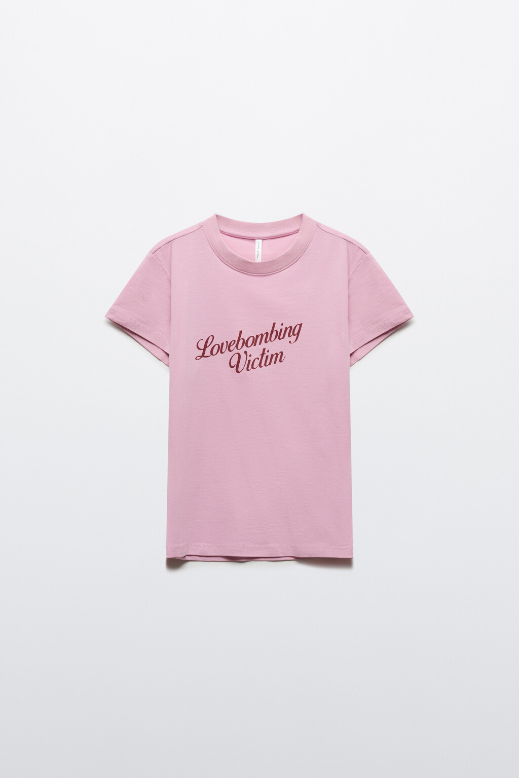 Футболка домашняя облегающая с принтом - цвет розовый - 1