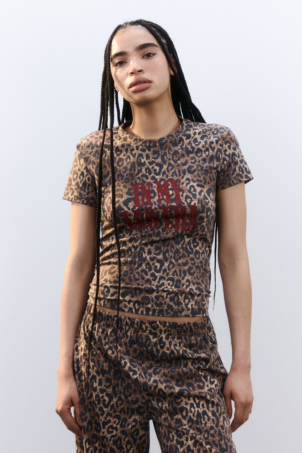 Футболка домашняя облегающая с принтом - цвет мультиколор - 2