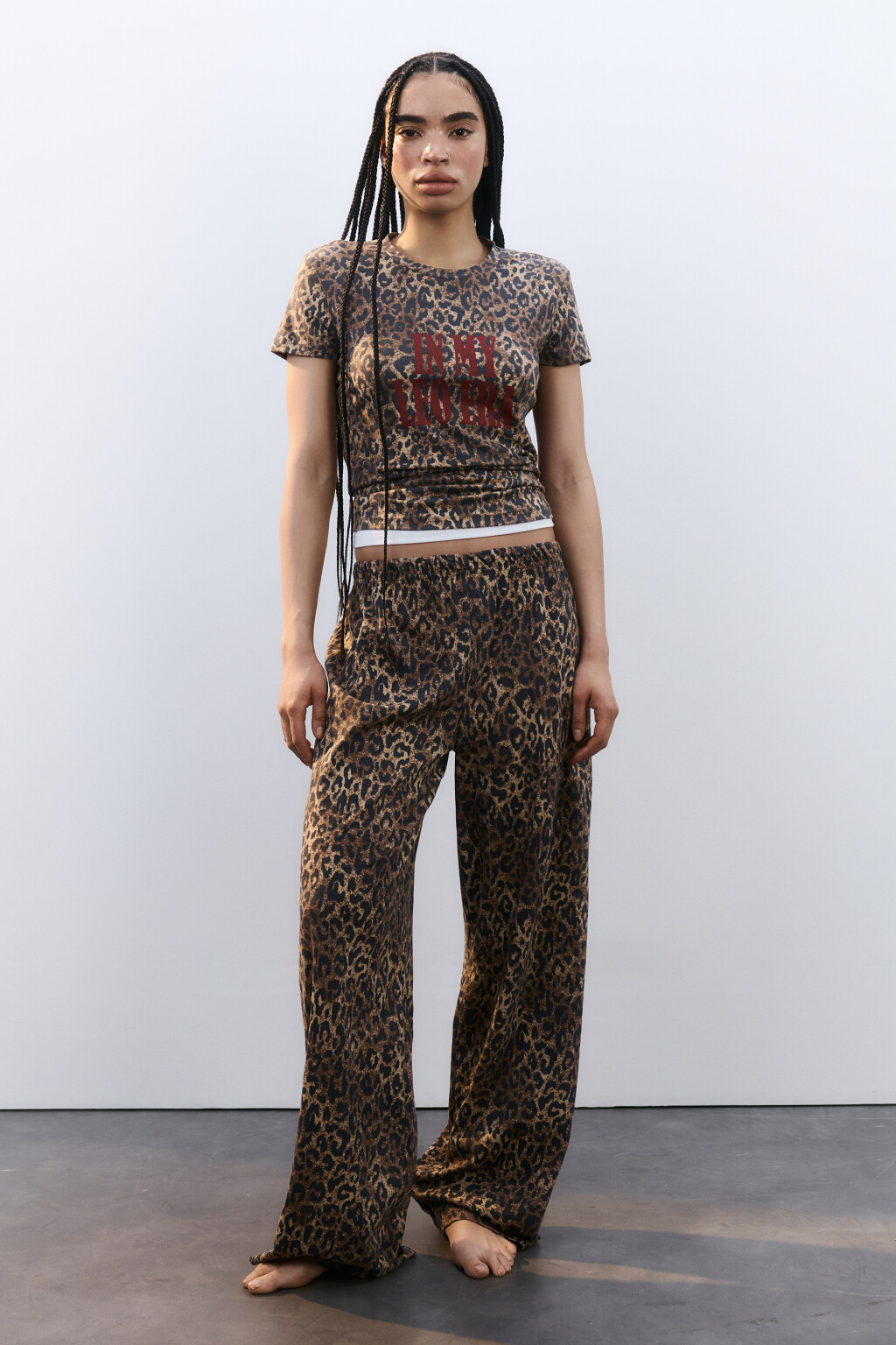 Футболка домашняя облегающая с принтом - цвет мультиколор - 4