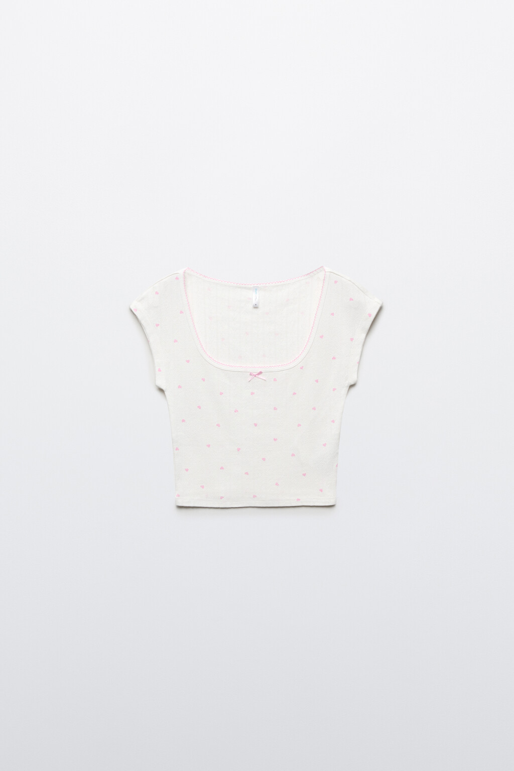 Футболка-топ домашняя приталенная с надписью - цвет розовый - 1