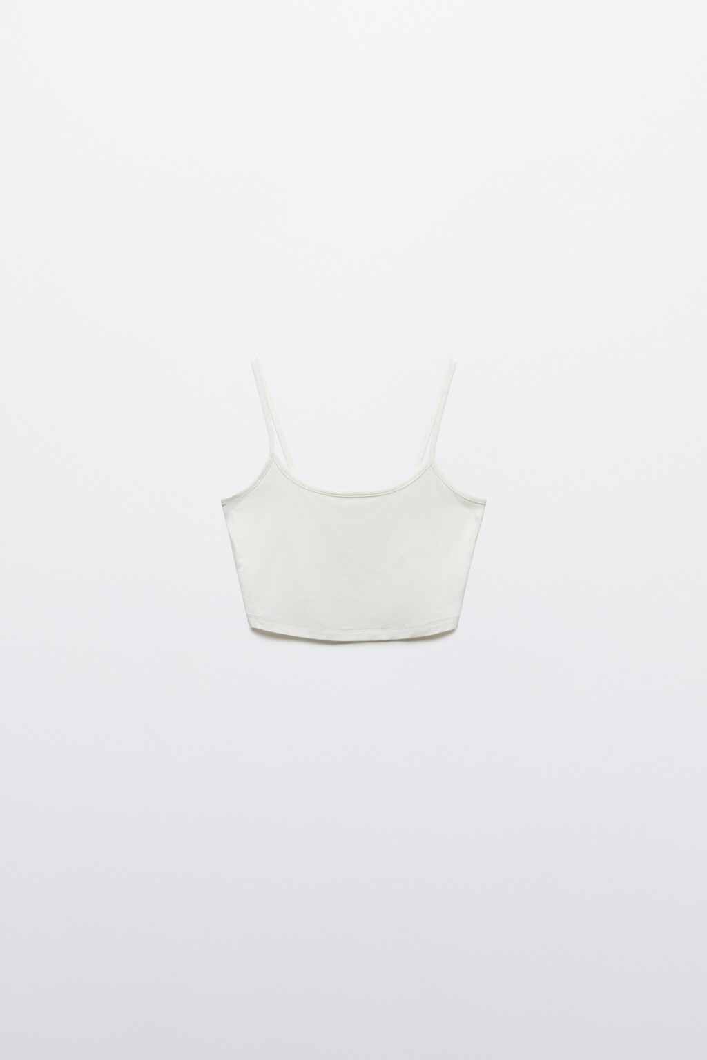 Майка-топ домашняя вискозная на тонких бретелях - цвет ванильный - 7