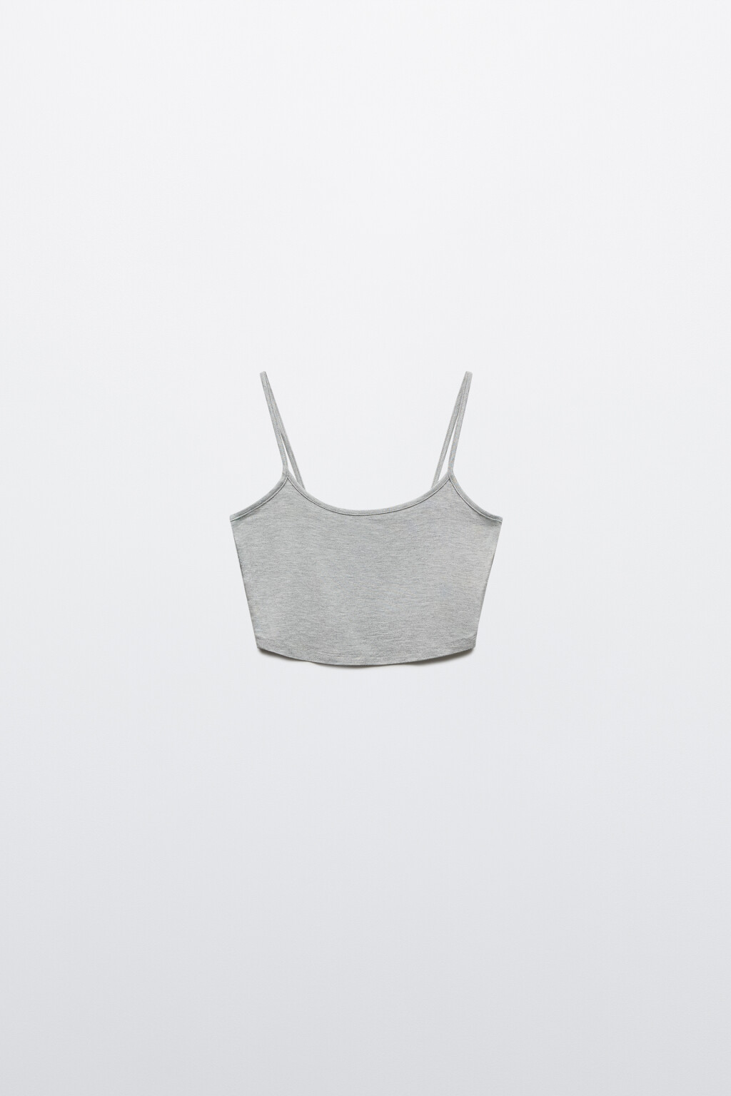 Майка-топ домашняя вискозная на тонких бретелях - цвет серый - 7