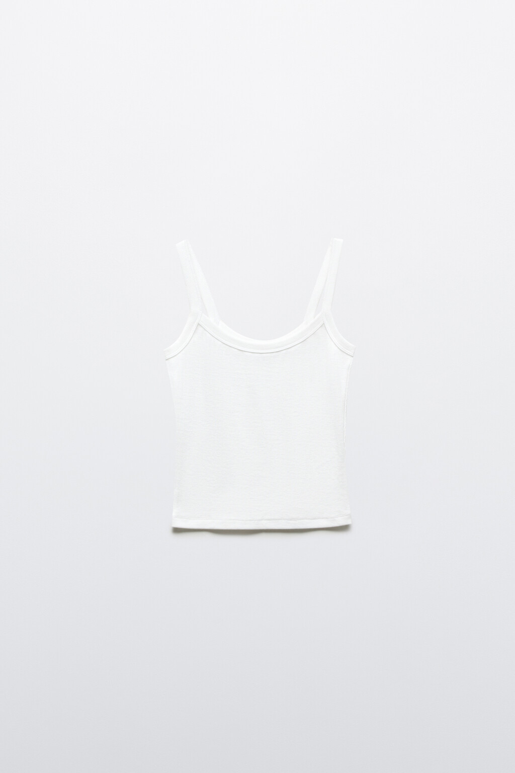 Майка облегающая в рубчик - цвет ванильный - 1