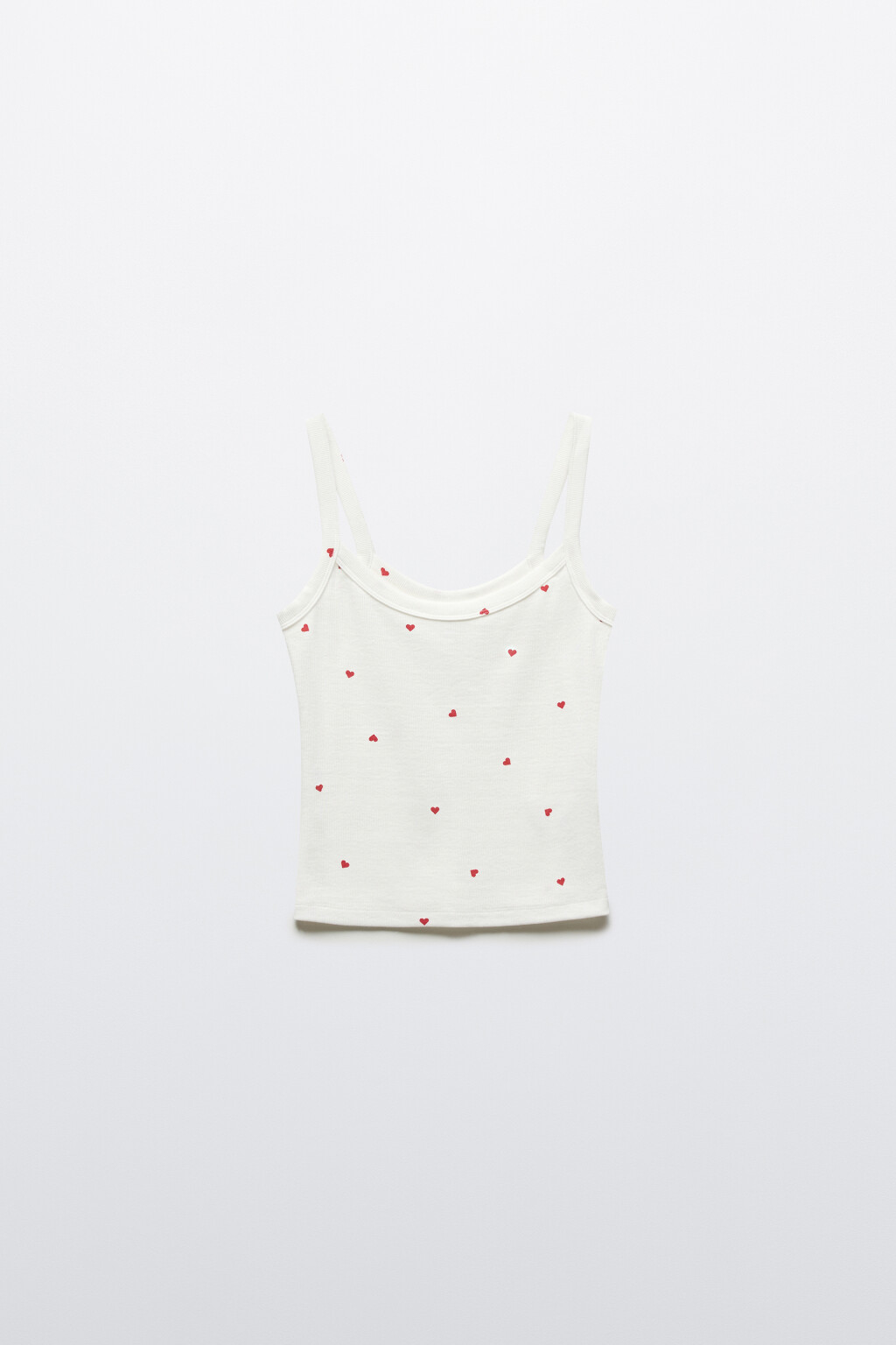 Майка облегающая в рубчик - цвет красный - 1