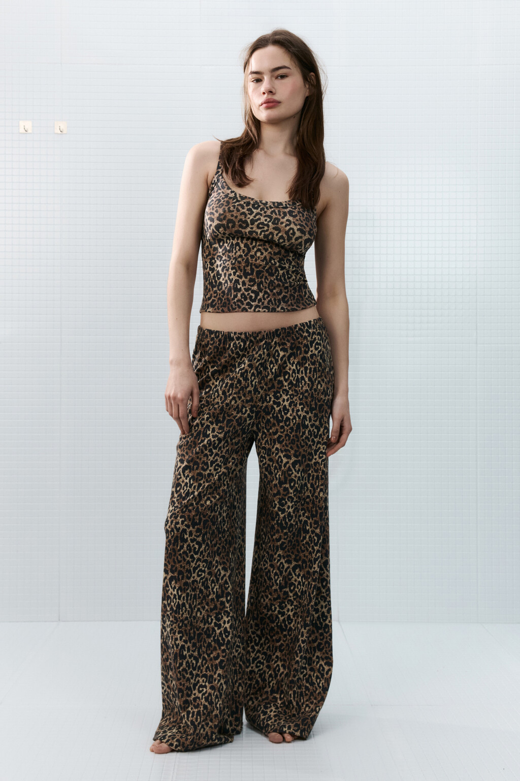 Майка облегающая в рубчик - цвет мультиколор - 5