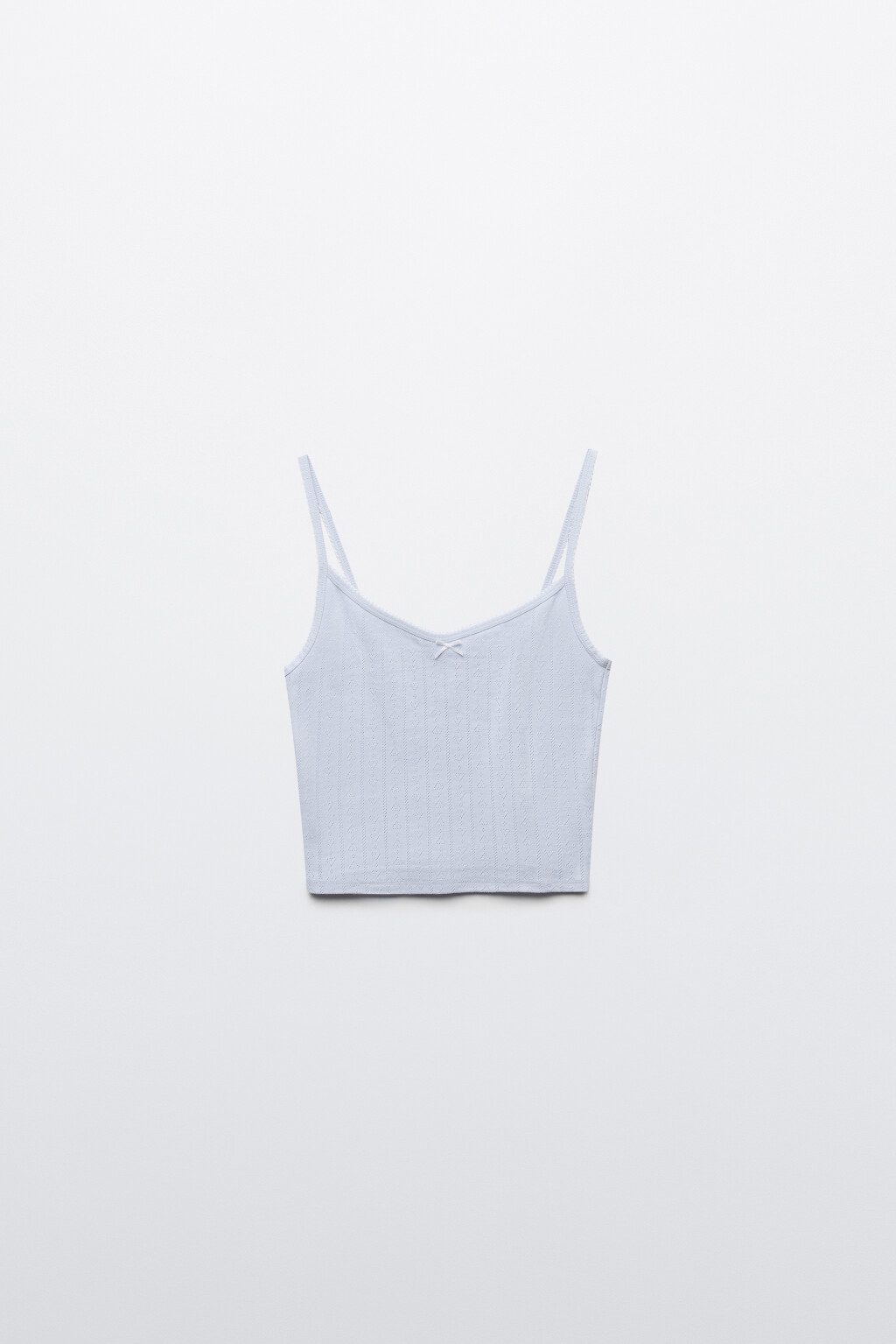 Майка-топ домашняя приталенная хлопковая - цвет голубой - 7