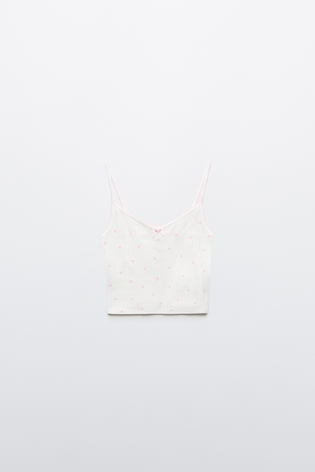 Майка-топ домашняя приталенная хлопковая - цвет розовый - 1