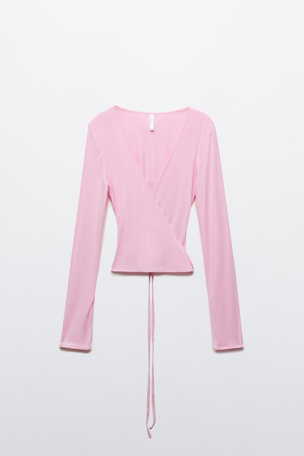 Лонгслив домашний приталенный на завязках - цвет розовый - 7