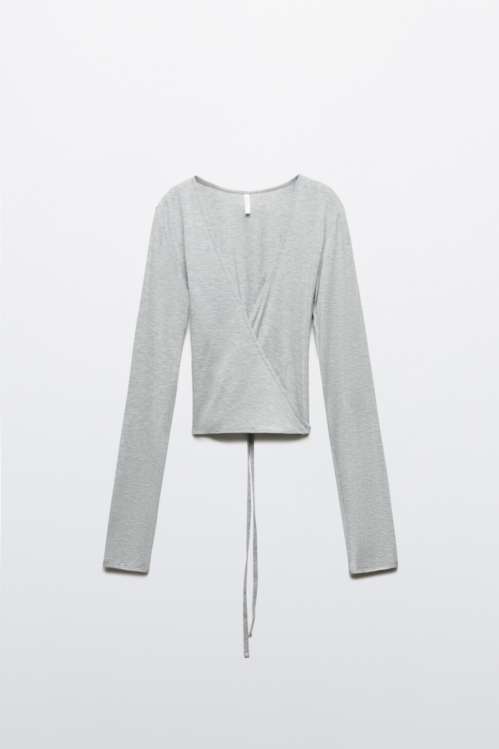 Лонгслив домашний приталенный на завязках - цвет серый - 8