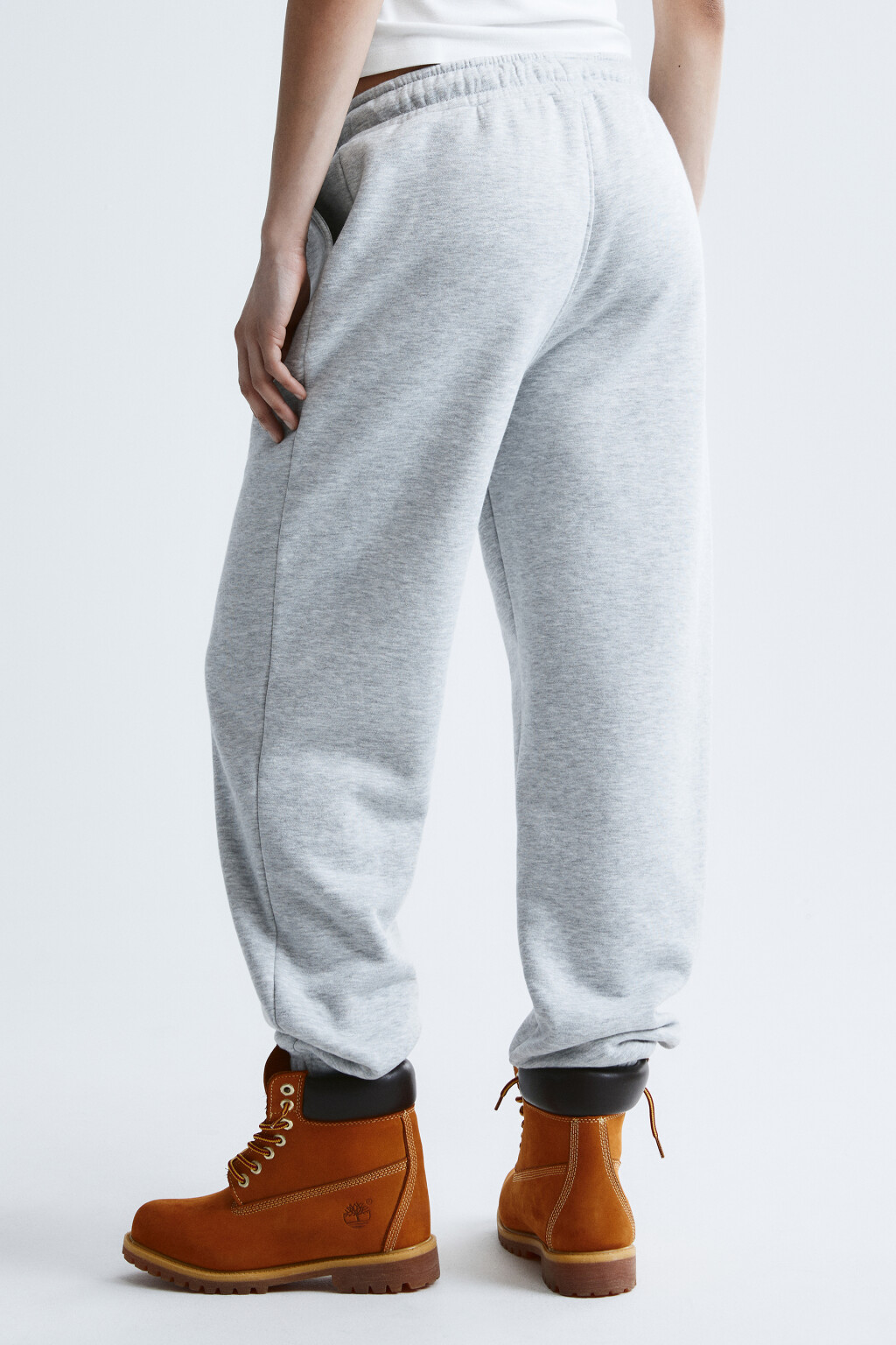 Брюки-джоггеры базовые трикотажные - цвет серый - 3