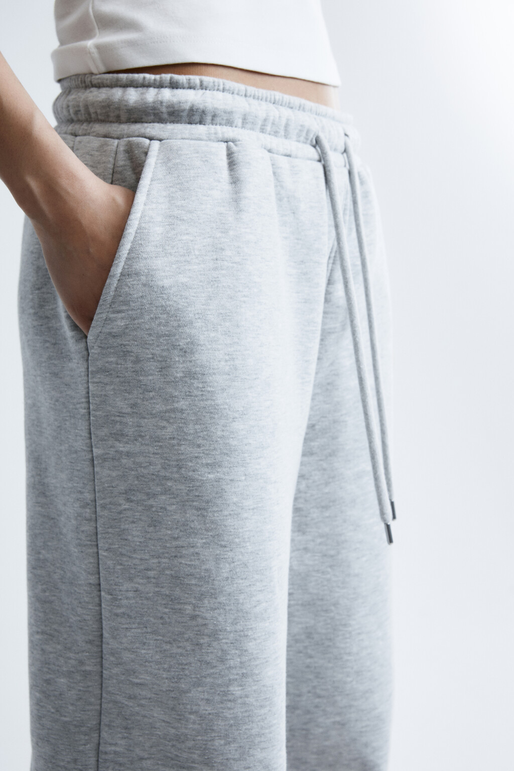Брюки-джоггеры базовые трикотажные - цвет серый - 6