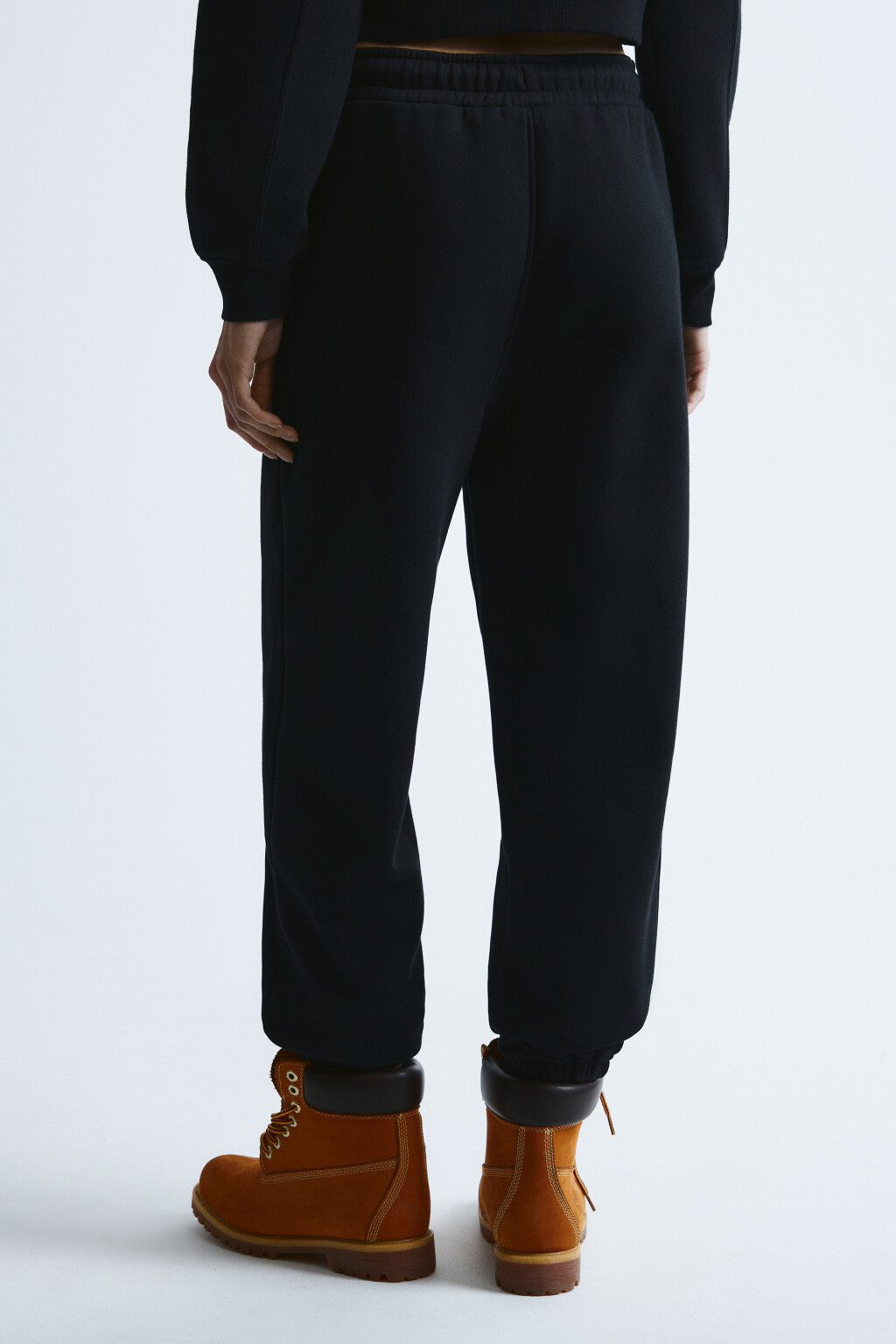 Брюки-джоггеры базовые трикотажные - цвет черный - 3
