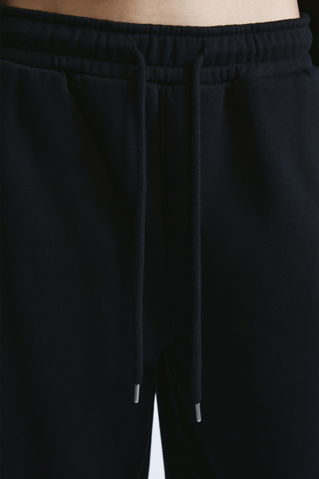 Брюки-джоггеры базовые трикотажные - цвет черный - 5
