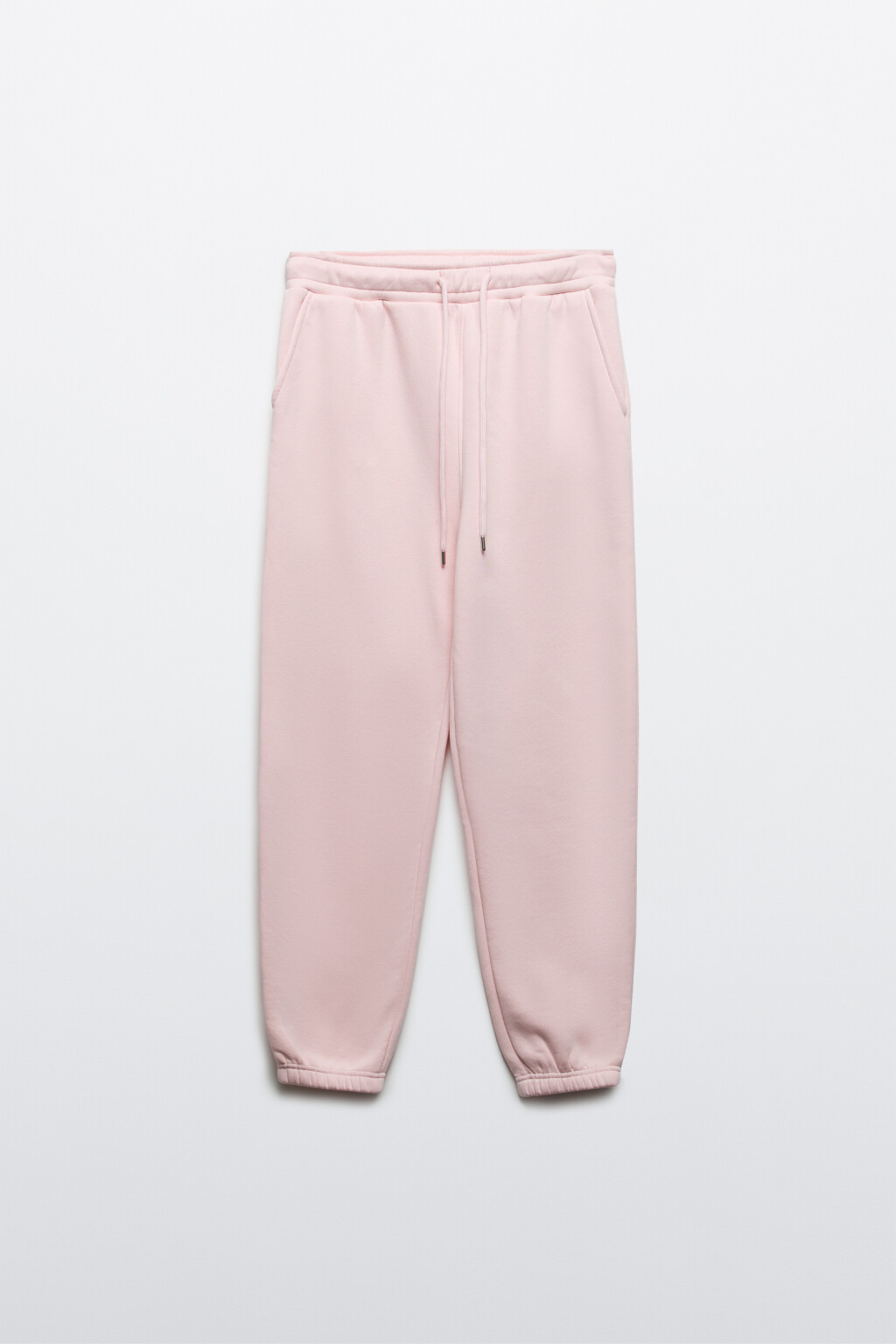 Брюки-джоггеры базовые трикотажные - цвет розовый - 1