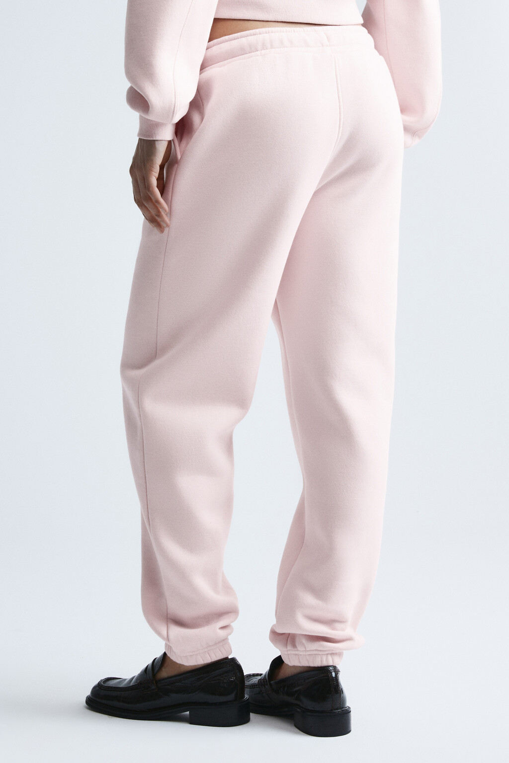 Брюки-джоггеры базовые трикотажные - цвет розовый - 3