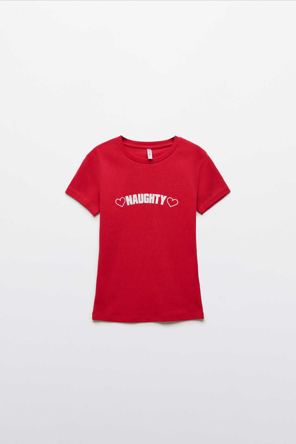 Футболка-топ облегающая с надписью - цвет красный - 8