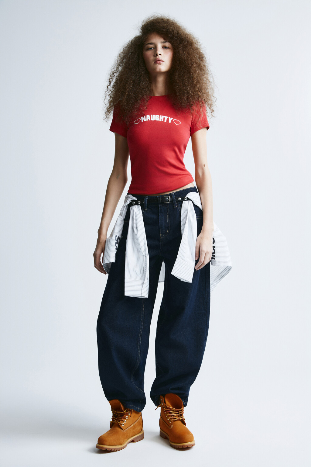 Футболка-топ облегающая с надписью - цвет красный - 5