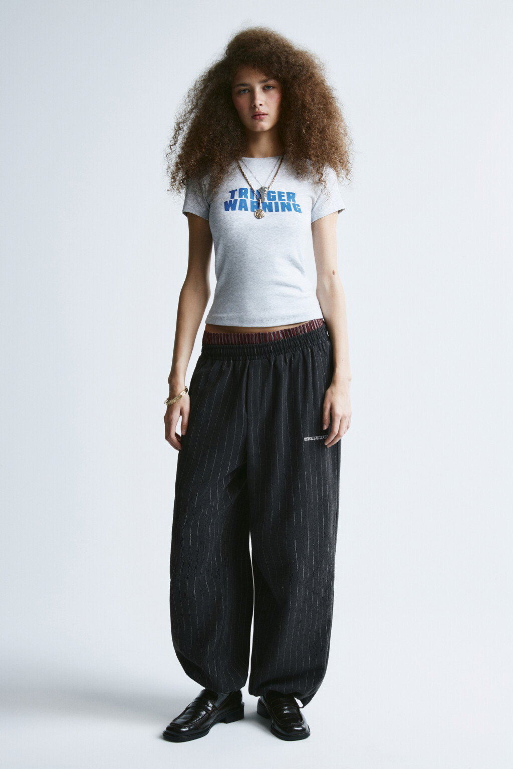 Футболка облегающая с надписью - цвет серый - 5