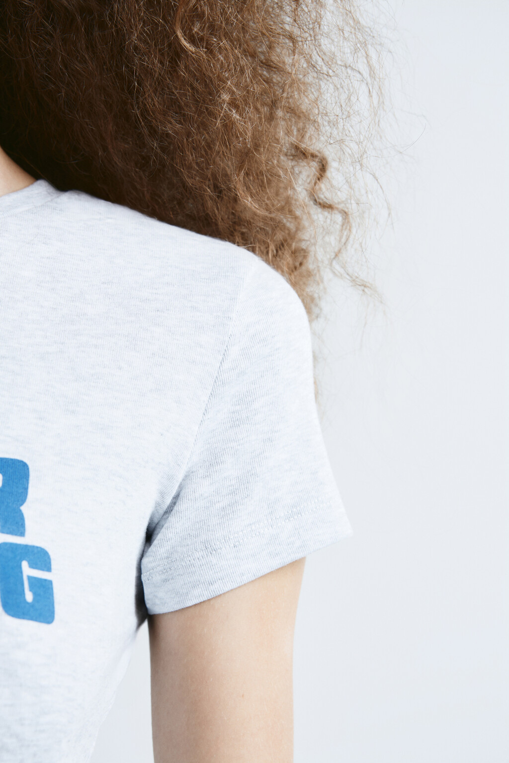 Футболка облегающая с надписью - цвет серый - 7