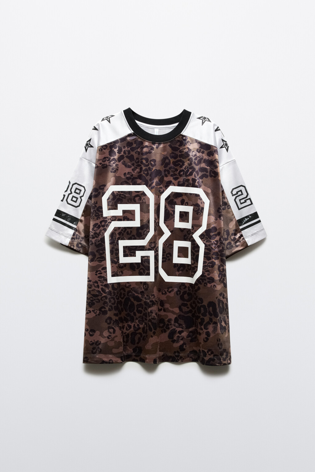 Футболка-джерси oversize с леопардовым принтом - цвет мультиколор - 8