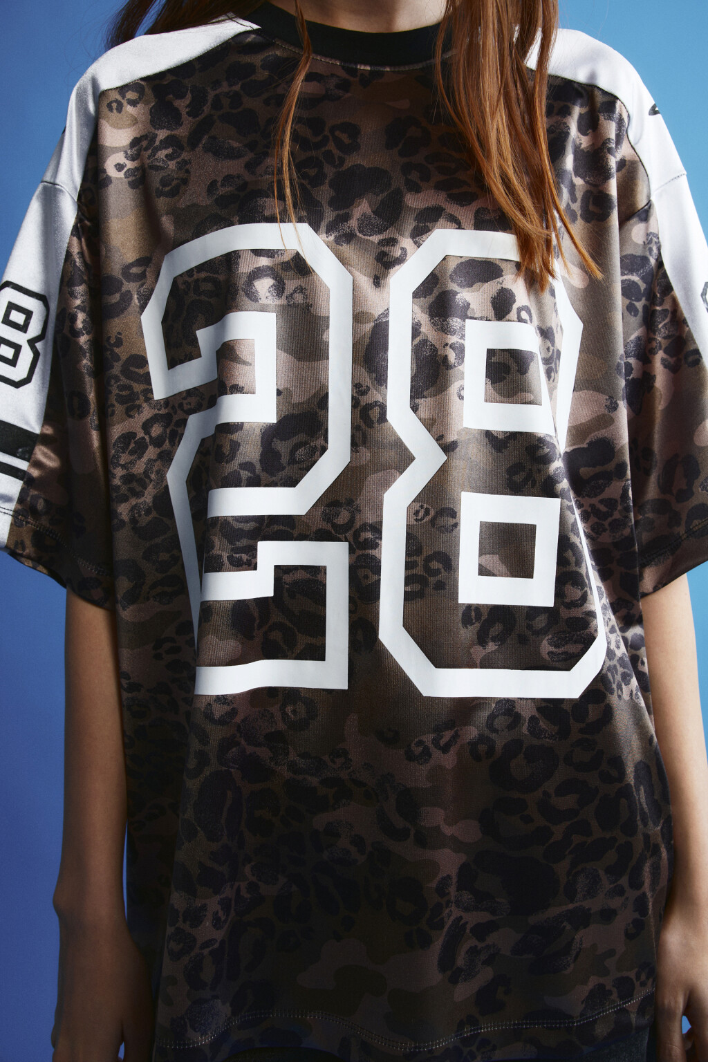 Футболка-джерси oversize с леопардовым принтом - цвет мультиколор - 6