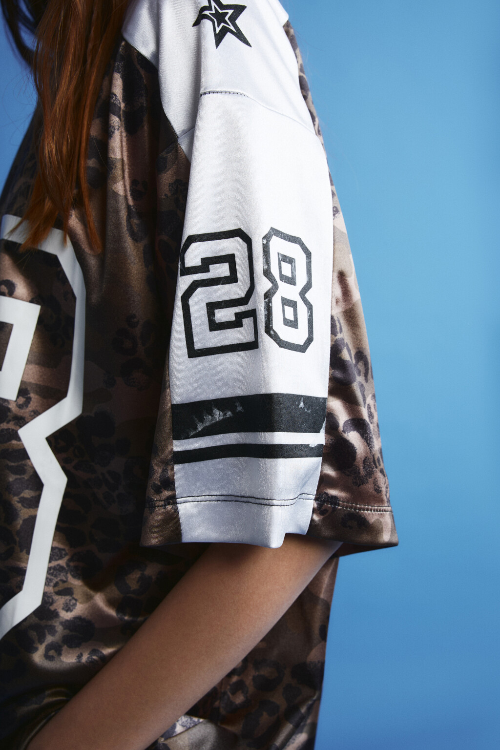 Футболка-джерси oversize с леопардовым принтом - цвет мультиколор - 7